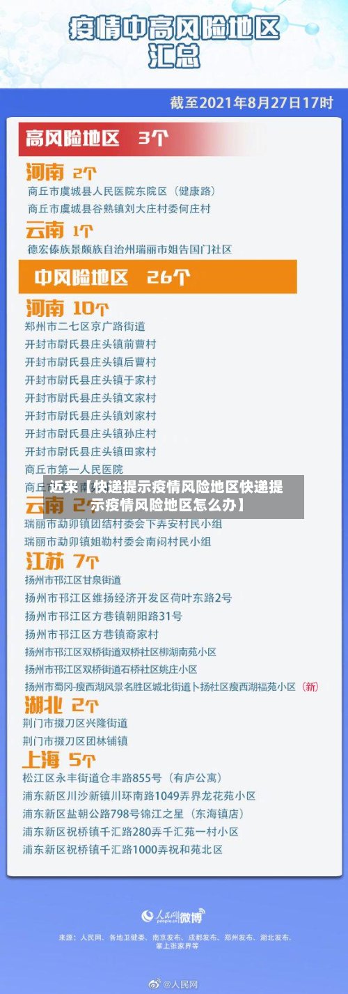 近来【快递提示疫情风险地区快递提示疫情风险地区怎么办】-第2张图片
