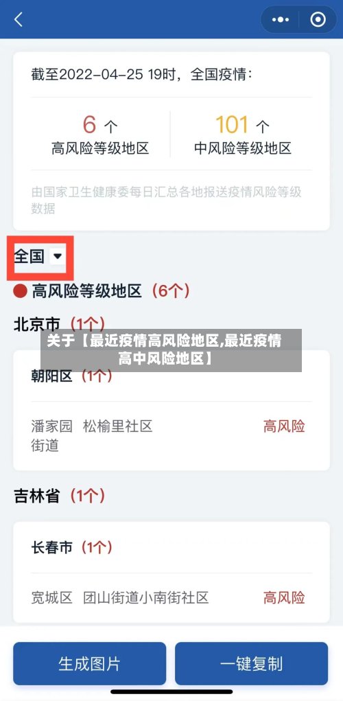 关于【最近疫情高风险地区,最近疫情高中风险地区】