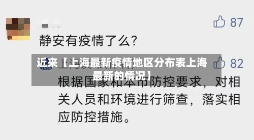 近来【上海最新疫情地区分布表上海最新的情况】