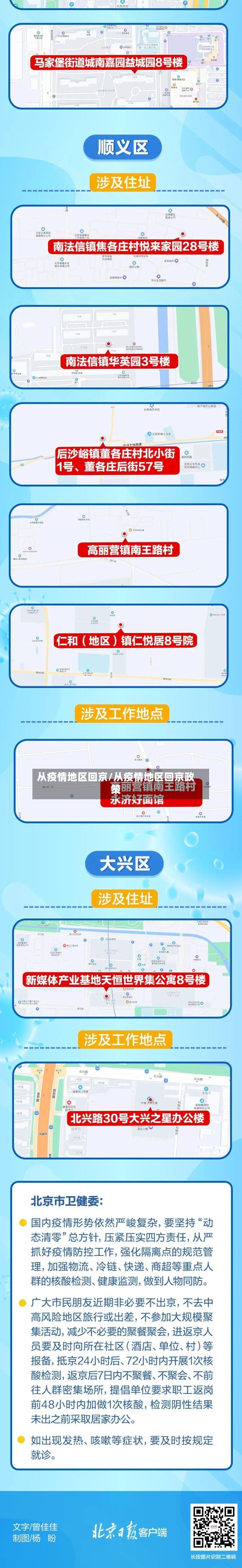 从疫情地区回京/从疫情地区回京政策