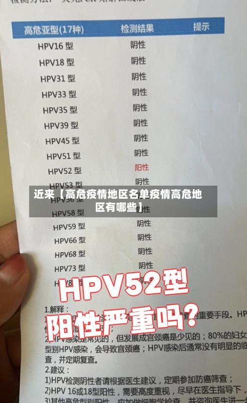 近来【高危疫情地区名单疫情高危地区有哪些】